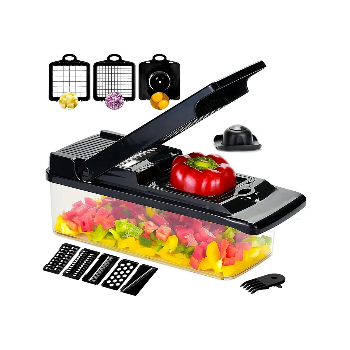 

, Pro Onion Chopper, 11-In-1 Slicer Professional Food Chopper Multifunctional