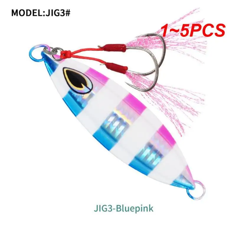 

1~5PCS Luminous Fishing Lure Five-color Optional Crafted Night Fishing Clear Laser Painting Bionic Design Luminous Fake Bait