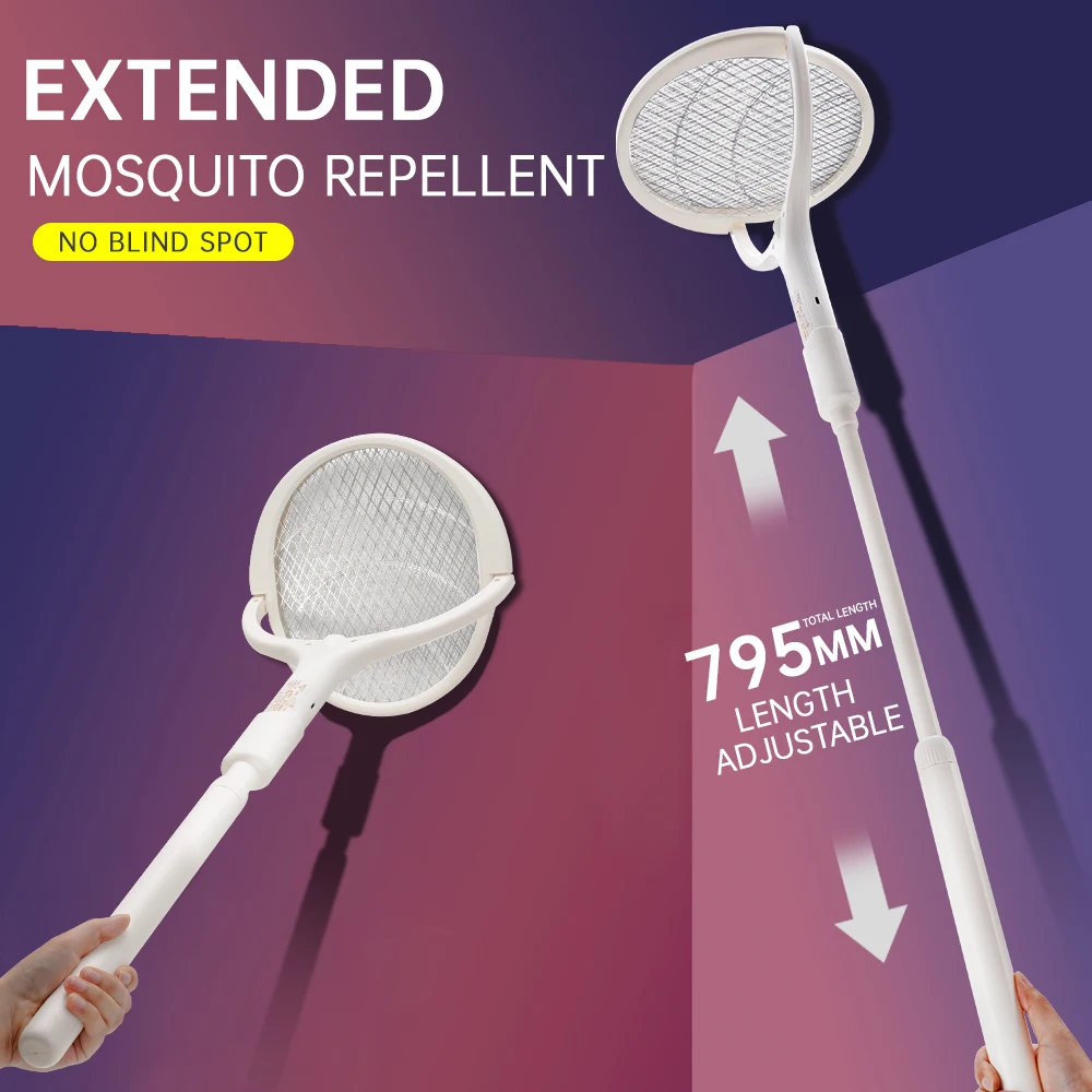 

3500V 5in1 Mosquito Killer Lamp Multicunctional Angle Adjustable Bug Zapper Electric USB Rechargeable Mosquito Fly Bat Swatter