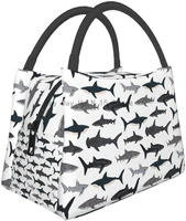 sharks nautical boys lunch bag for men women lunch box reusable insulated lunch container work pinic or travel
