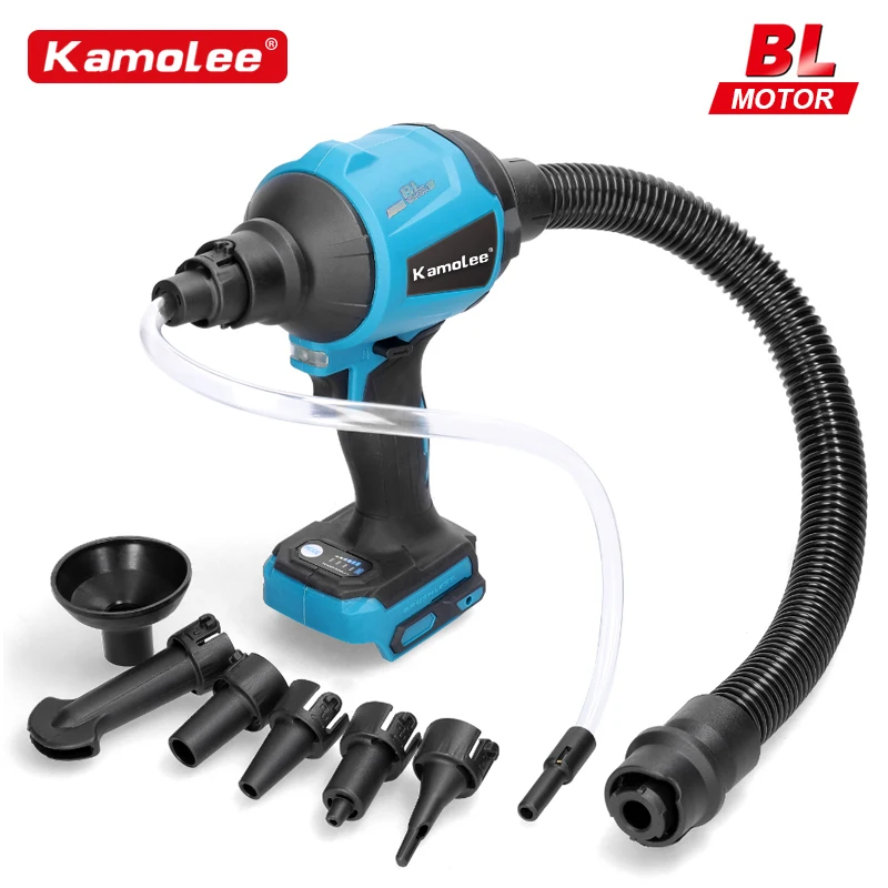

Многофункциональная перезаряжаемая воздуходувка Kamolee 5 в 1, беспроводной пылесборник, вакуумный насос для Makita, батарея 18 в