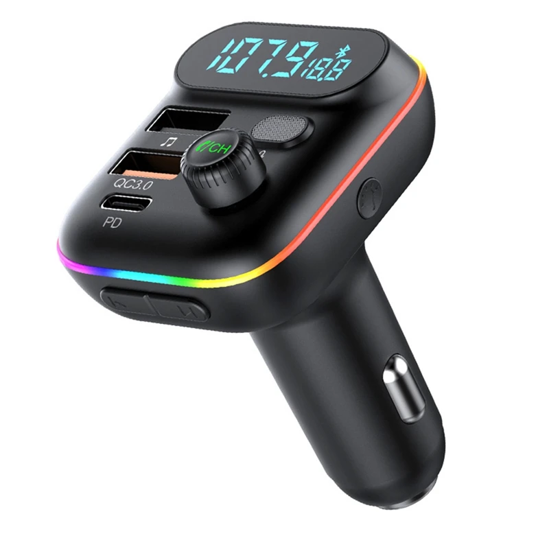

Автомобильный MP3-плеер, Bluetooth, FM-трансмиттер, автомобильное зарядное устройство PD20W/USB QC3.0, быстрая зарядка, U-диск, музыкальный плеер