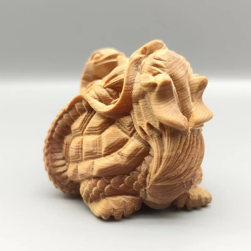 Cypress резьба Xuanwu модели украшения характеристики 6*5*4 8 см ручная работа книга для