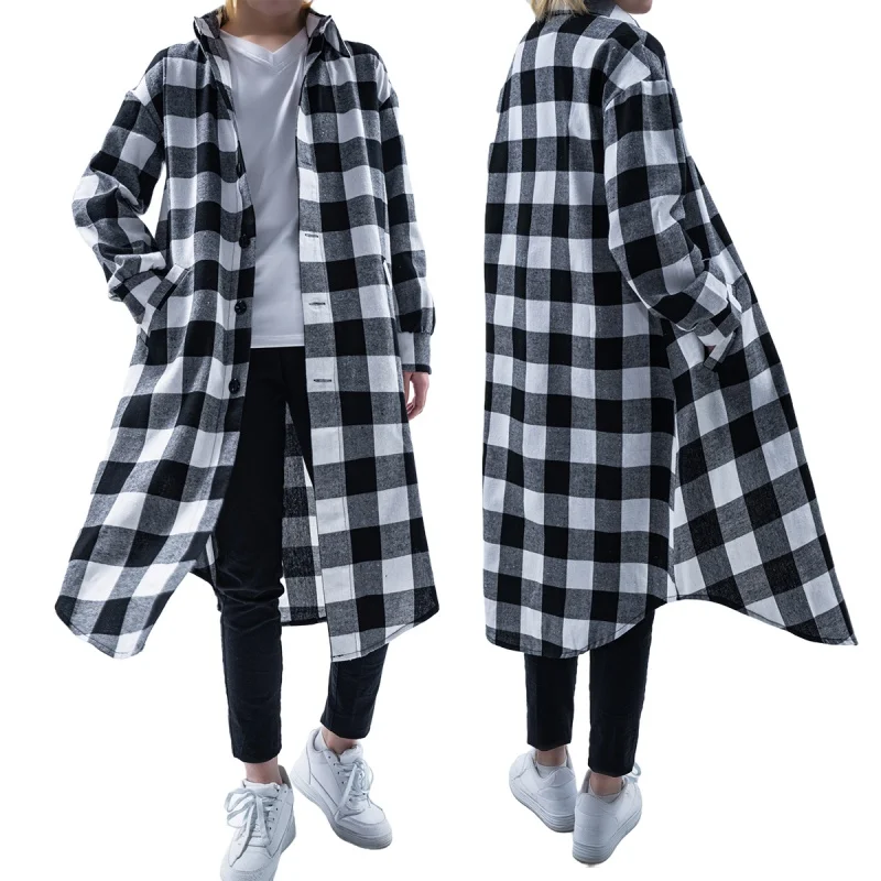 

HOLOUN Tokyo Revengers Anime Cosplay Costume Manjiro Sano Mikey Long Sleeve Plaid Shirt Blouses Loose Version Casual Wear Gift