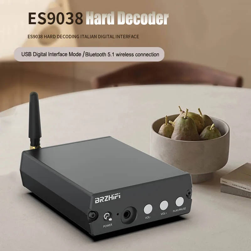 Equipped Es9038q2m Chip Decoder With Amanero Digital Interfa
