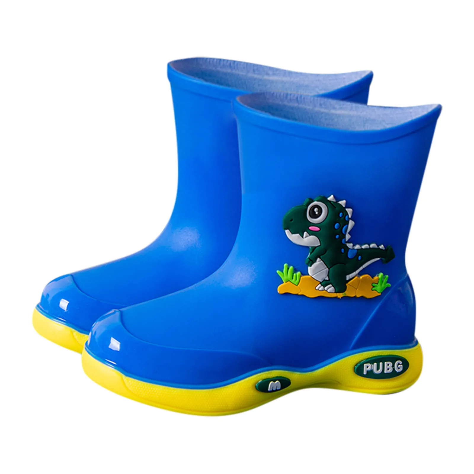 Детские Водонепроницаемые Резиновые Нескользящие ботинки с мультяшным рисунком