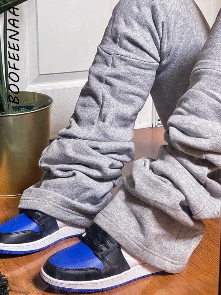 BOOFEENAA уличные Стильные серые спортивные штаны для женщин на шнуровке