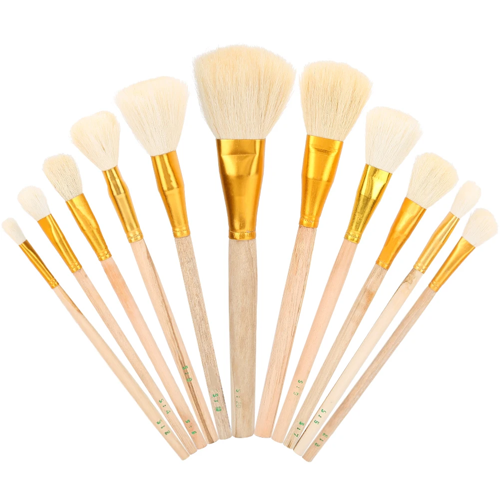 

11Pcs Painting Brush Set Wool Watercolor Oil Paintbrush Special Drawing Tools for Arts Painting Brush Set