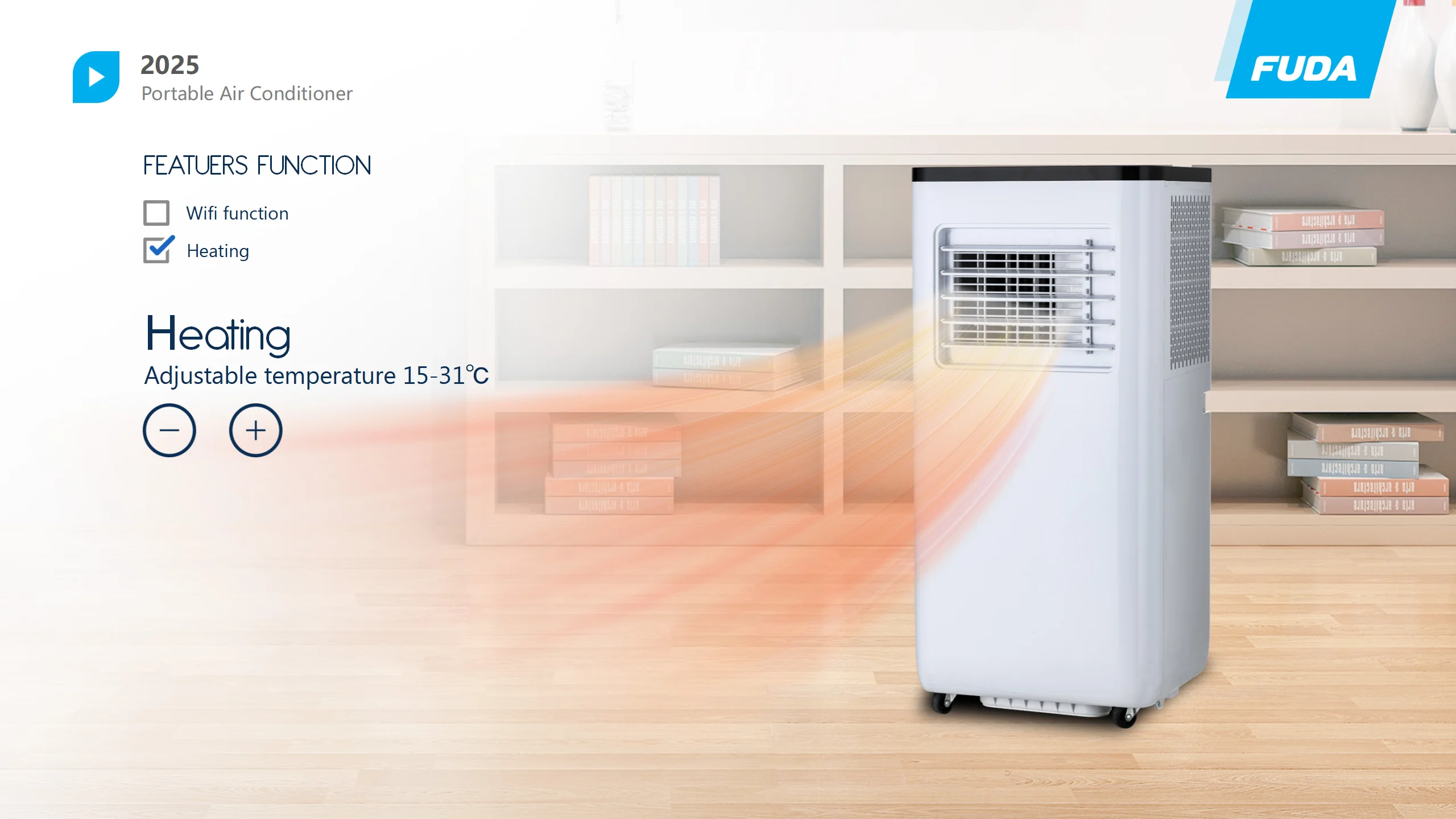Фото Высококачественный портативный кондиционер 2026 года, новая модель, 7000 BTU, мобильный, для дома, стандарты ЕС/США №3