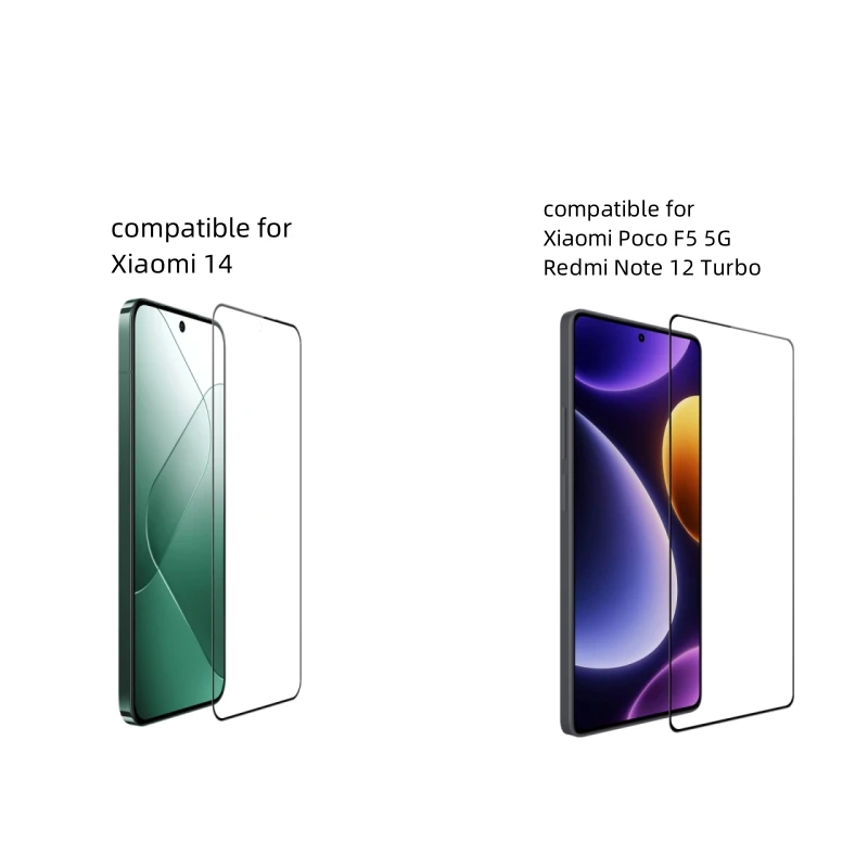 Закаленное стекло для Xiaomi Poco F5 14/Redmi Note 12 Turbo CP + Pro