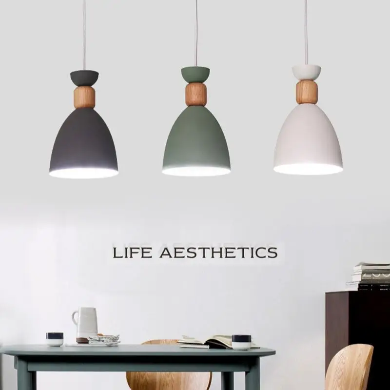 Светодиодная Подвесная лампа в скандинавском стиле прикроватный светильник