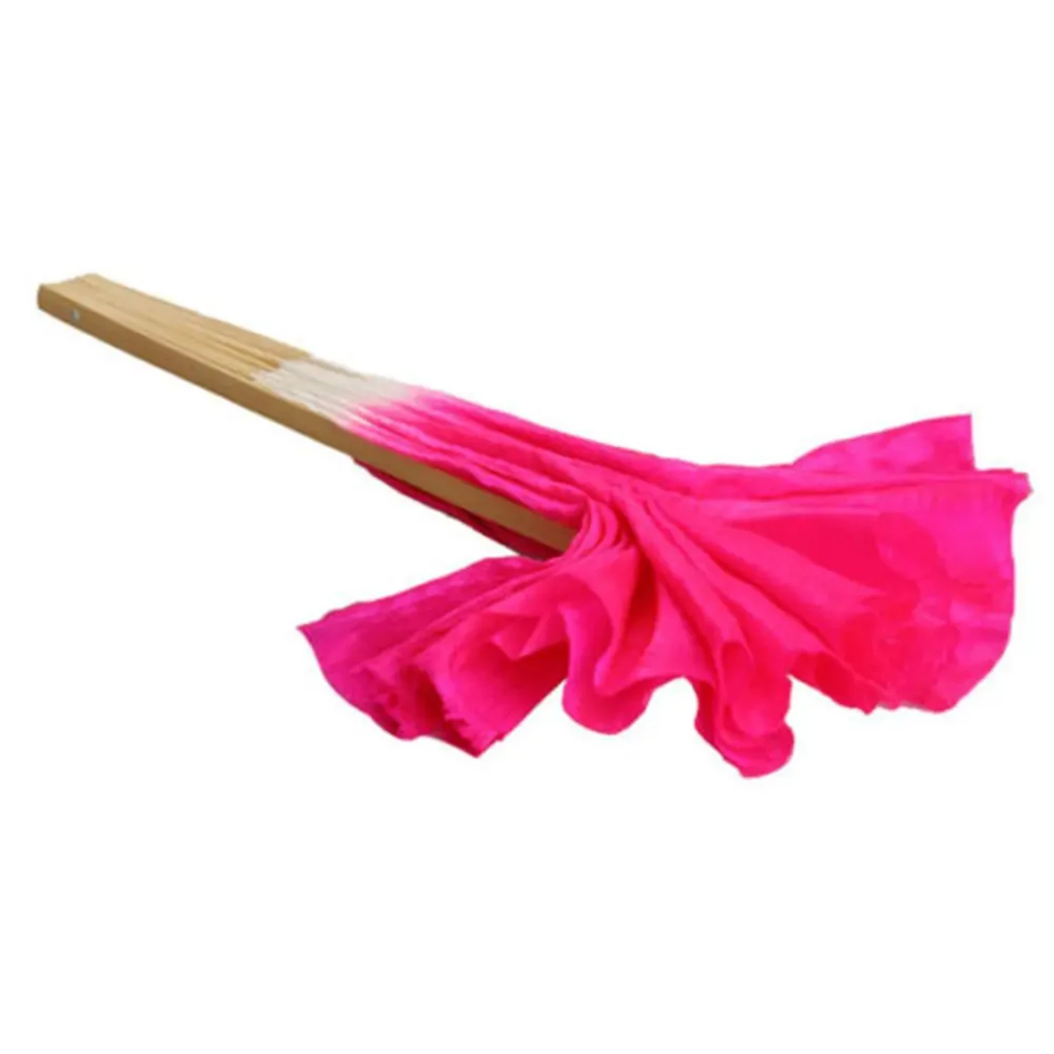 1Pcs Rose Silk Veil Fan Chinese Folk Art Half Circle Bamboo Useful Yangko Dance Party Supplies