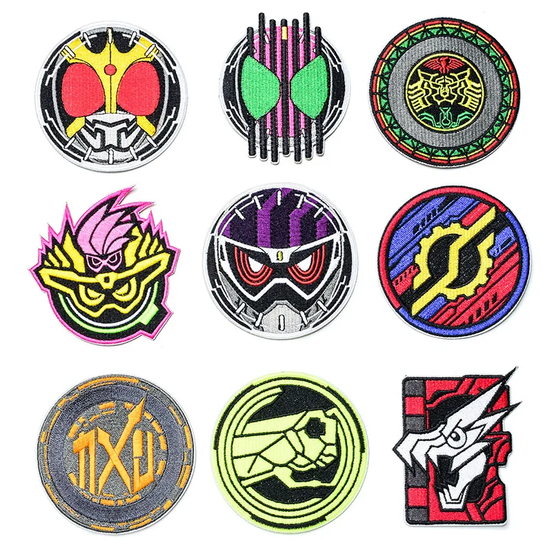 

European and American Anime Armor Self-adhesive Embroidery Cloth Stickers Masked Super Hero Cheetah DIY T-shirt Patch Badges