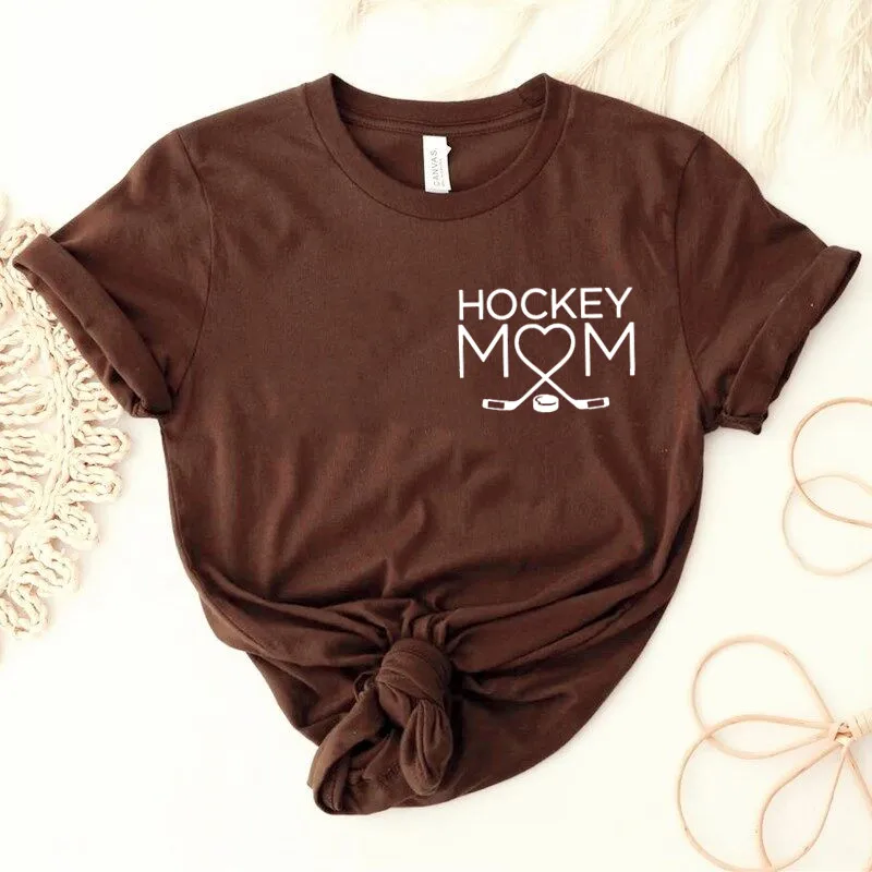 Хоккейная рубашка для мам подарок на день матери рубашки из 100% хлопка с круглым