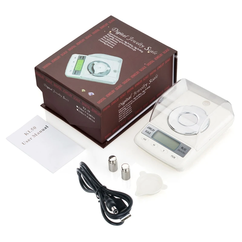

Portable 0.001g x 50g Mini Digital Scale Jewelry Pocket Weight Gram LCD