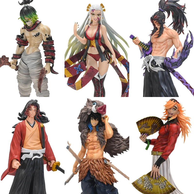 

Anime Demon Slayer Action Figure Giyuutarou Daki Kokushibo Tsugikuni Yoriichi Douma Inosuke Statue Toy PVC Model Halloween Gifts