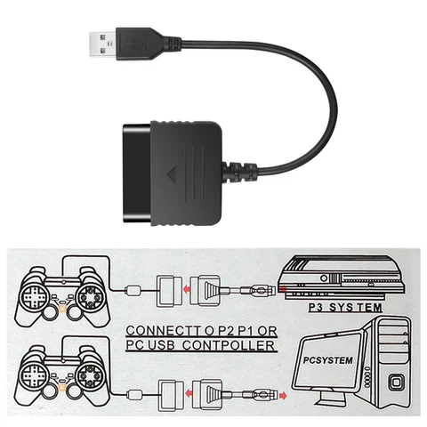 USB-адаптер-конвертер, кабель для игрового контроллера для PS2 на PS3, аксессуары для ПК, видеоигр