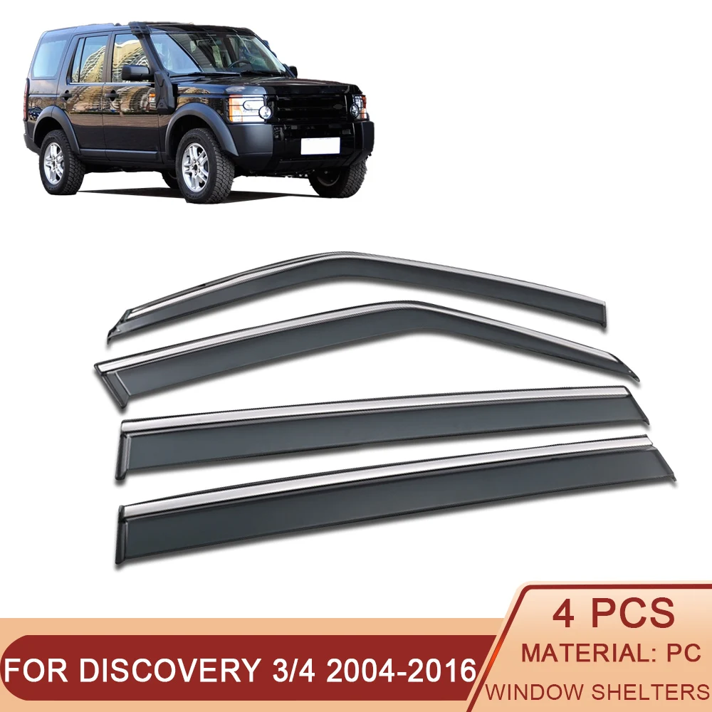 

For LAND ROVER Discovery 3 LR3 4 LR4 L319 2004-2016 Car Window Sun Rain Shade Visors Shield Shelter Deflector Cover Trim Sticker