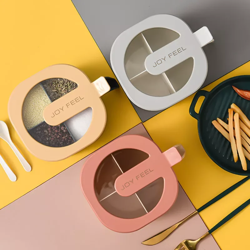 

Salt and pepper spice jar with lid Transparent seasoning container spices storage box pumpkin spice boxs kitchen canister sets