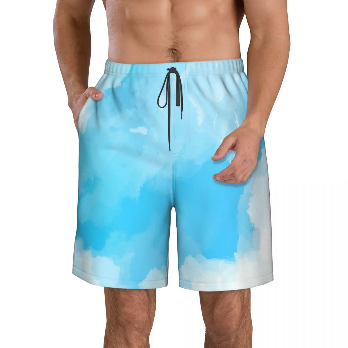 Men's Swim Shorts Summer Swimwear Man Swimsuit Swimming Trunks Beach Shorts Surf Board Male Clothing Pants Sky