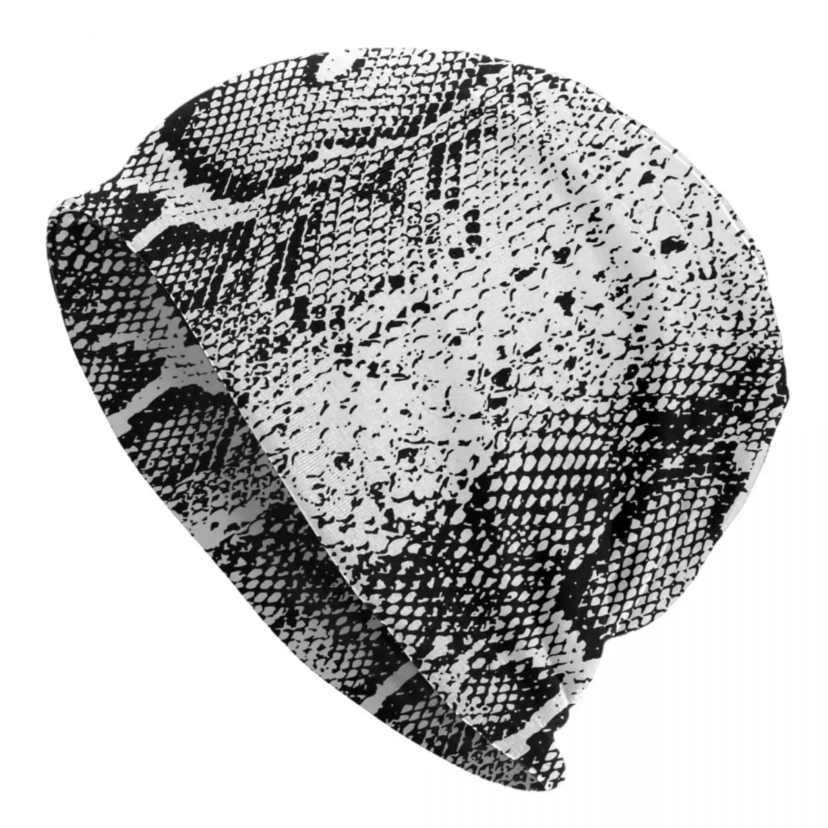 Змеиная кожа Шапки-бини из питона Черно-белые крутые шапки Мужчины Женщины Kpop