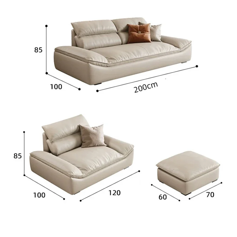 Итальянский прямой диван для гостиной роскошный отдыха в скандинавском стиле