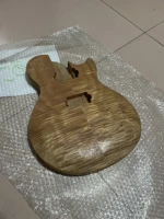 super value defective beautiful flame mahogany electric guitar body unfinished semi finished guitar barrel diy guitar part