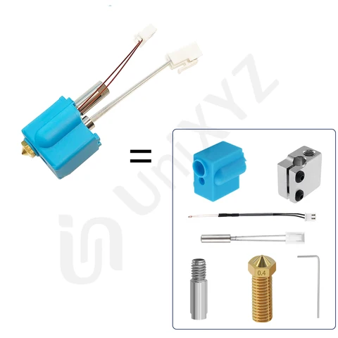 Комплект головки Hotend для артиллерийского Sidewinder X1 X2 Genius и Pro, детали 3D-принтера, термистор, тепловая насадка, трубка, тепловой блок, комплект горла