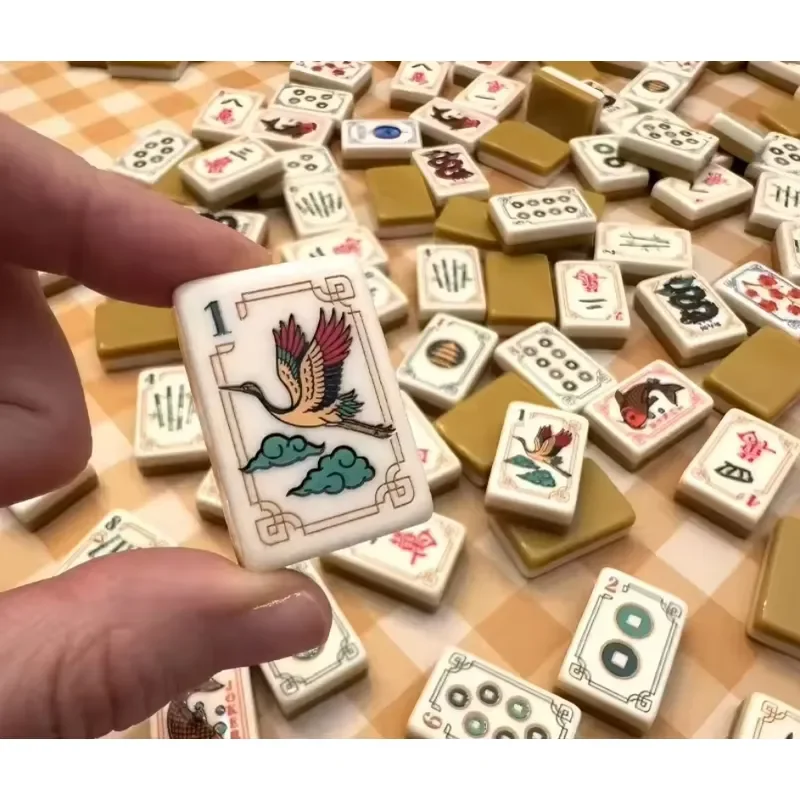 Фото Набор плиток для американского маджонга Sunday Mahjong, 2 слоя, цвета: Баттерскотч, Утренняя Куркума, Сливовое Золото, с гравировкой, из крупной смолы №3