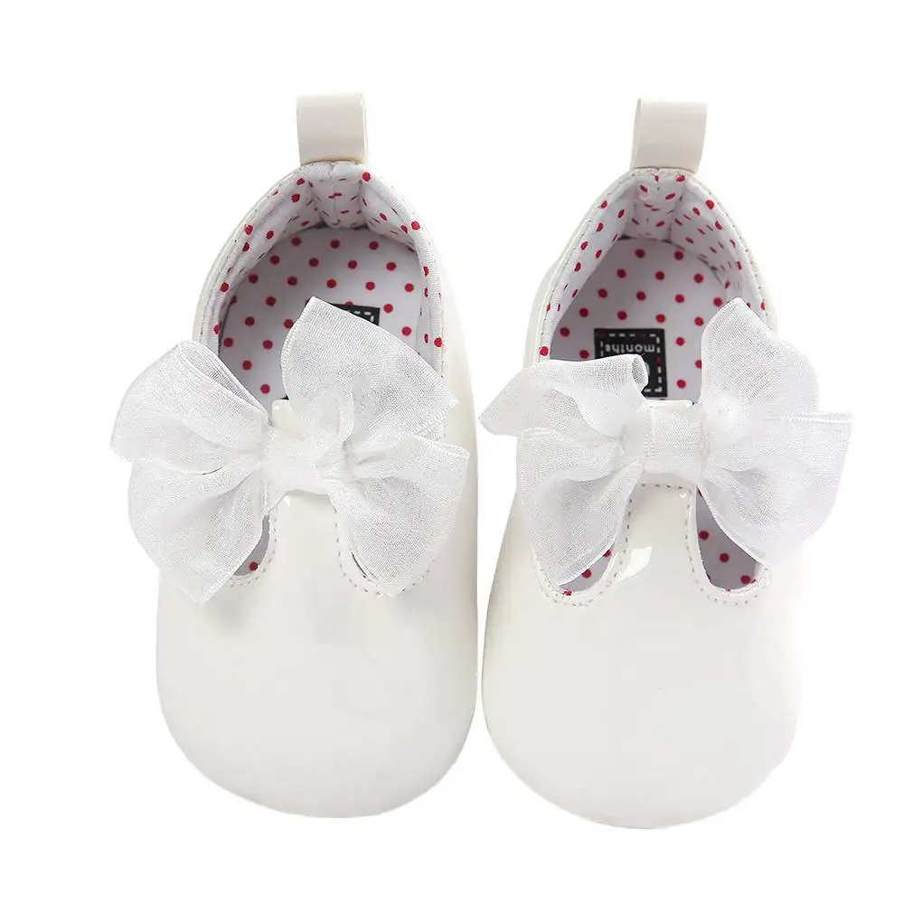 

Baby Girl Bowknot Antislip Shoes Toddler Infant Newborn Prewalker First Walker Shoes