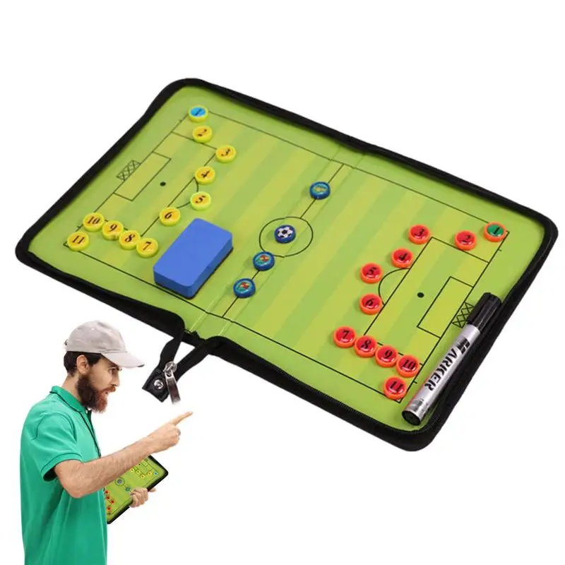 

Soccer Board Magnetic Magnetic Strategy Board Football Coaching Board Soccer Tactics Board Erasable Waterproof Foldable Magnetic