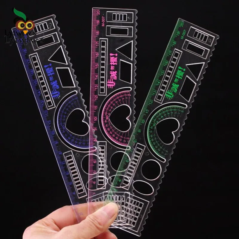 1 штука Линейка прямая пластиковая Кавайная милая канцелярская школьная офисная гибкая измерительная инструмент рисования поставка живописи на.