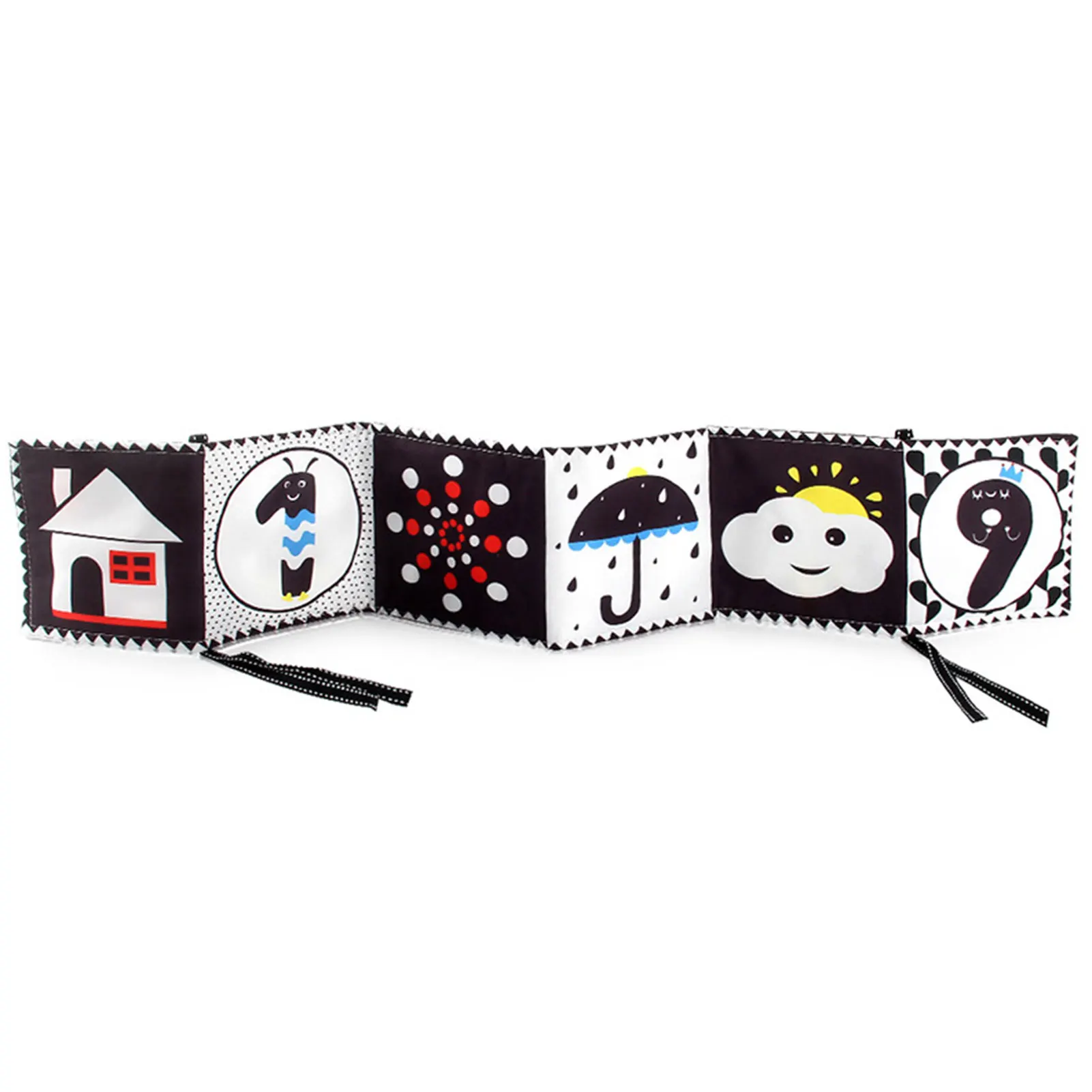 

High Contrast Baby Soft Book Cloth Book Baby Sensory Toys Early Educational Baby Cloth Activity Crinkle Soft Books Crinkle Soft