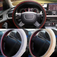 universal 38cm 13 pcs ice silk steering wheel cover interior gear accessories wear resistant handbrake car cover anti slip l1r2