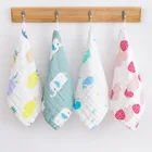 Муслиновое хлопковое детское 6-слойное полотенце носовой платок цветная детская салфетка для новорожденных полотенце для лица нагрудники для кормления банное полотенце для детей