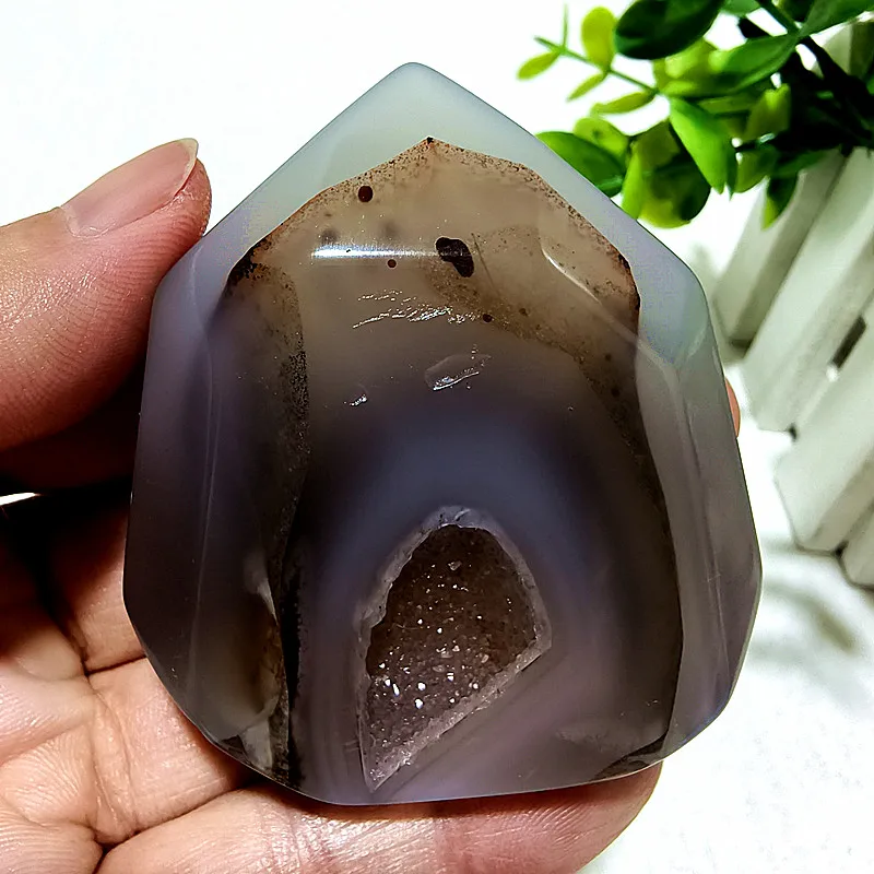 Кристалл агат геод башня EBET