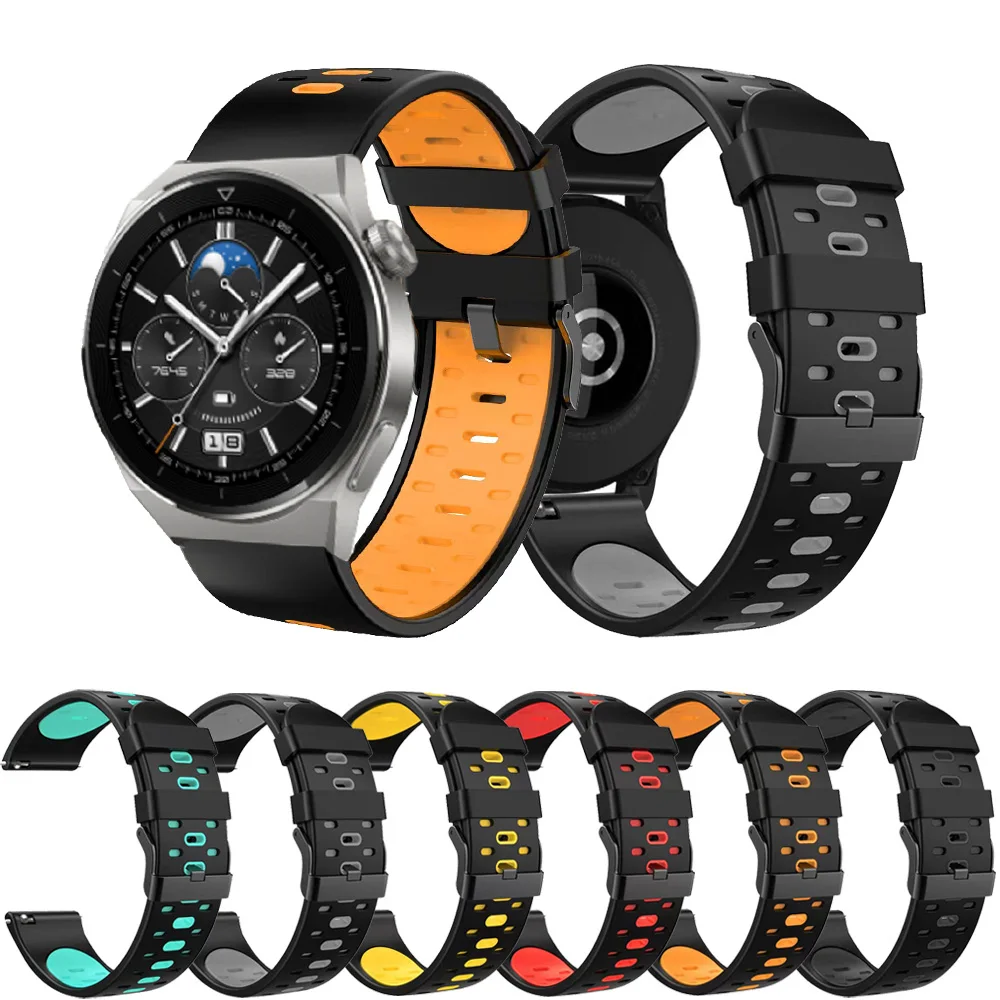 

Ремешок силиконовый для Huawei Watch GT 3 Pro 46 мм/GT 3 46 мм/GT 2 Pro/GT Runner/GT 2E, сменный спортивный браслет для наручных часов GT 2, 22 мм