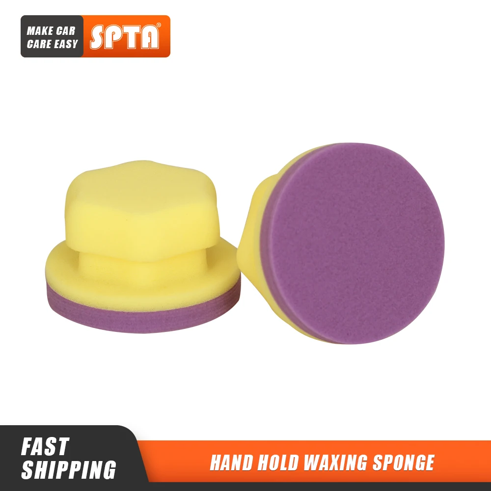 

SPTA Car Wax Polishing Sponge hand grip applicator hand tire wax sponge Foam For Car Paint Care Cleaning Auto Waxing Accessories