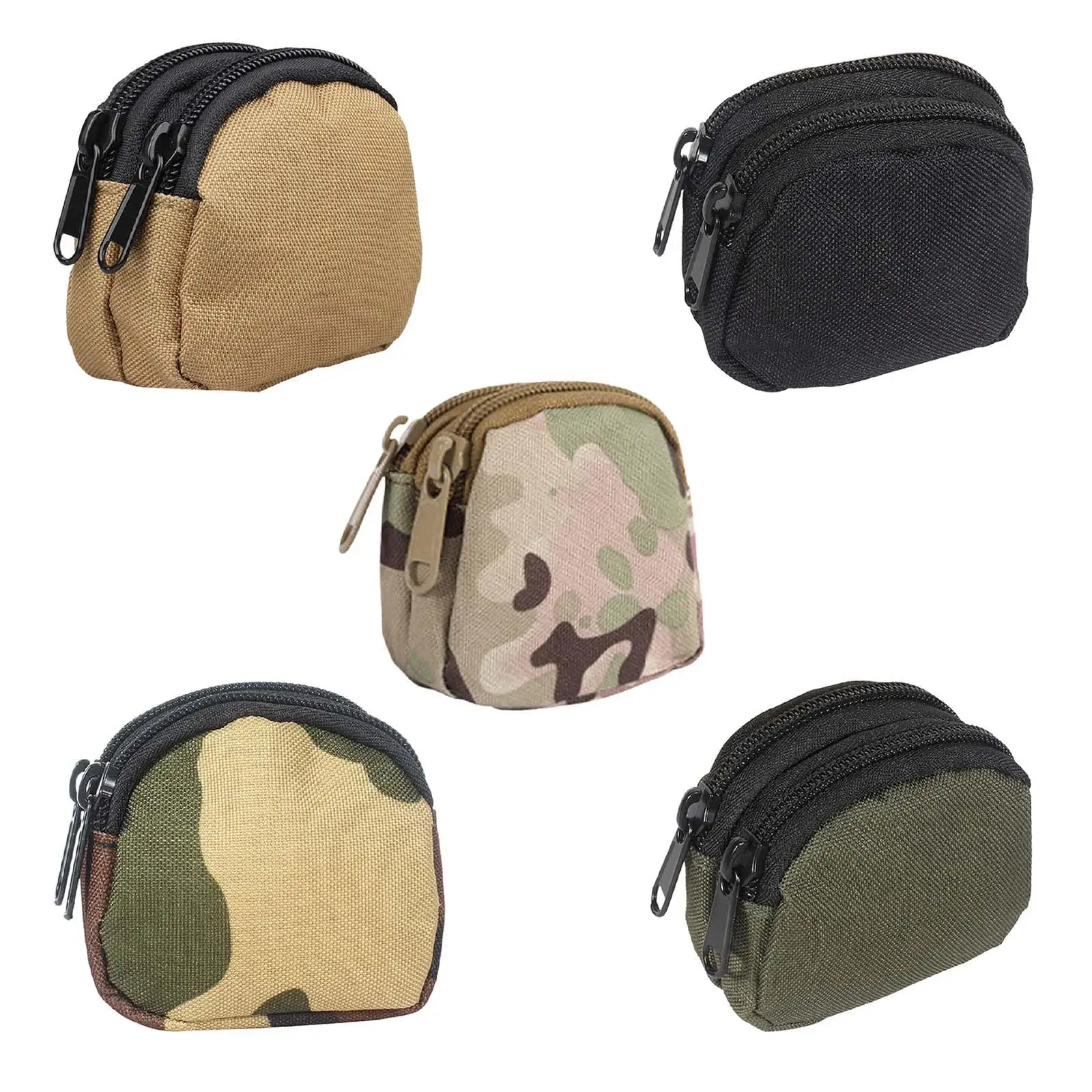 

Coin Purse with Belt Loop Lightweight Cash Holder with Two Zipper Compartments