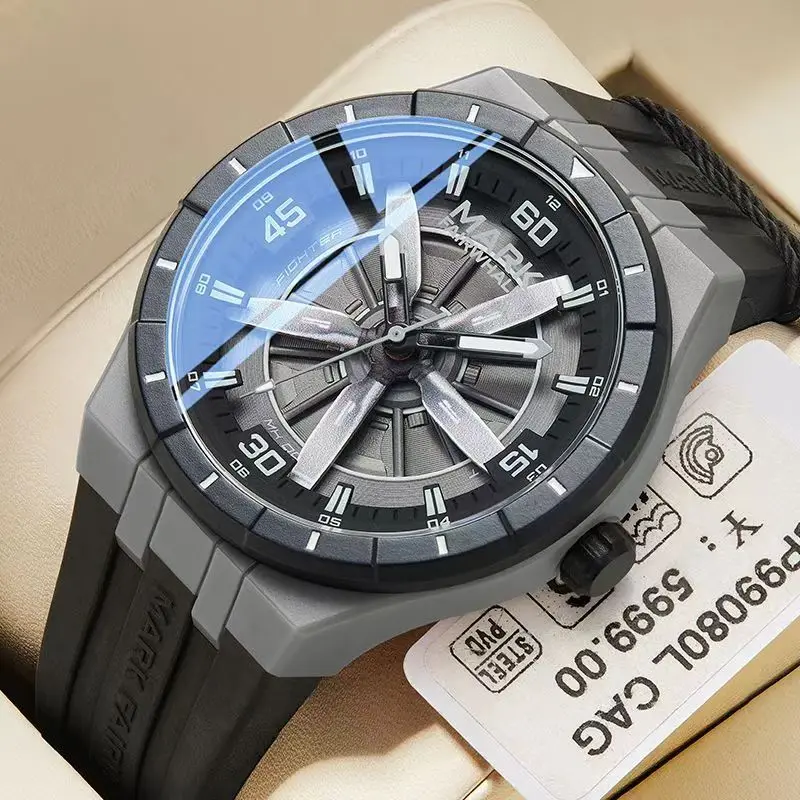 MARK FAIRWHALE 5050 новые мужские часы серии Flyer вращающийся циферблат светящиеся