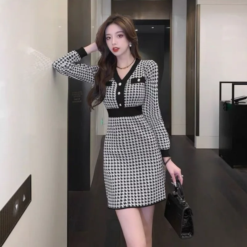 Женское вязаное платье с v-образным вырезом белые женские вязаные крючком платья