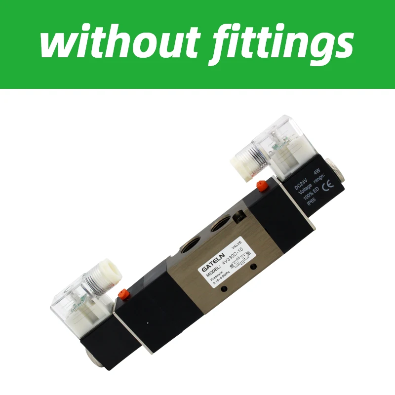 

GATELN 5-ходовой пневматический клапан 3/8", DC12V DC24V AC110V AC220V