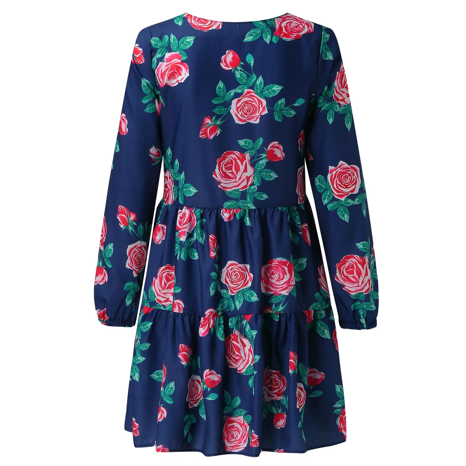 Женское платье-туника с цветочным принтом летнее Мини Вечерние карманами для