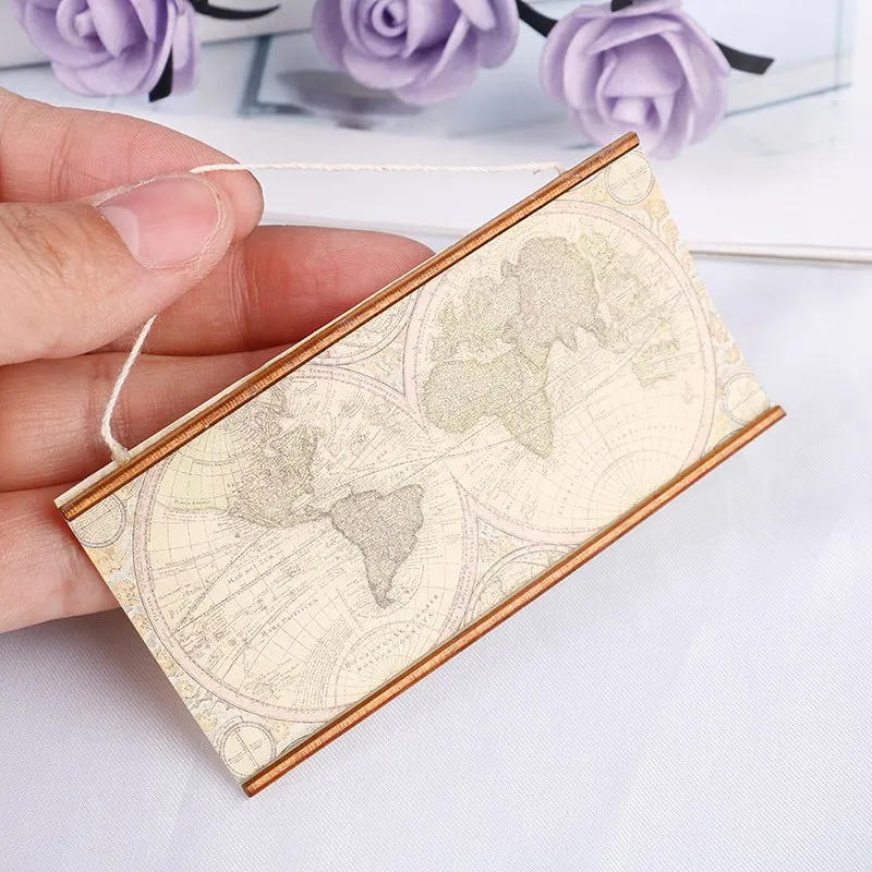 

1/12 Mini World Map Simulation Furniture Model Toys for Doll House Decoration Dollhouse Miniature Accessories