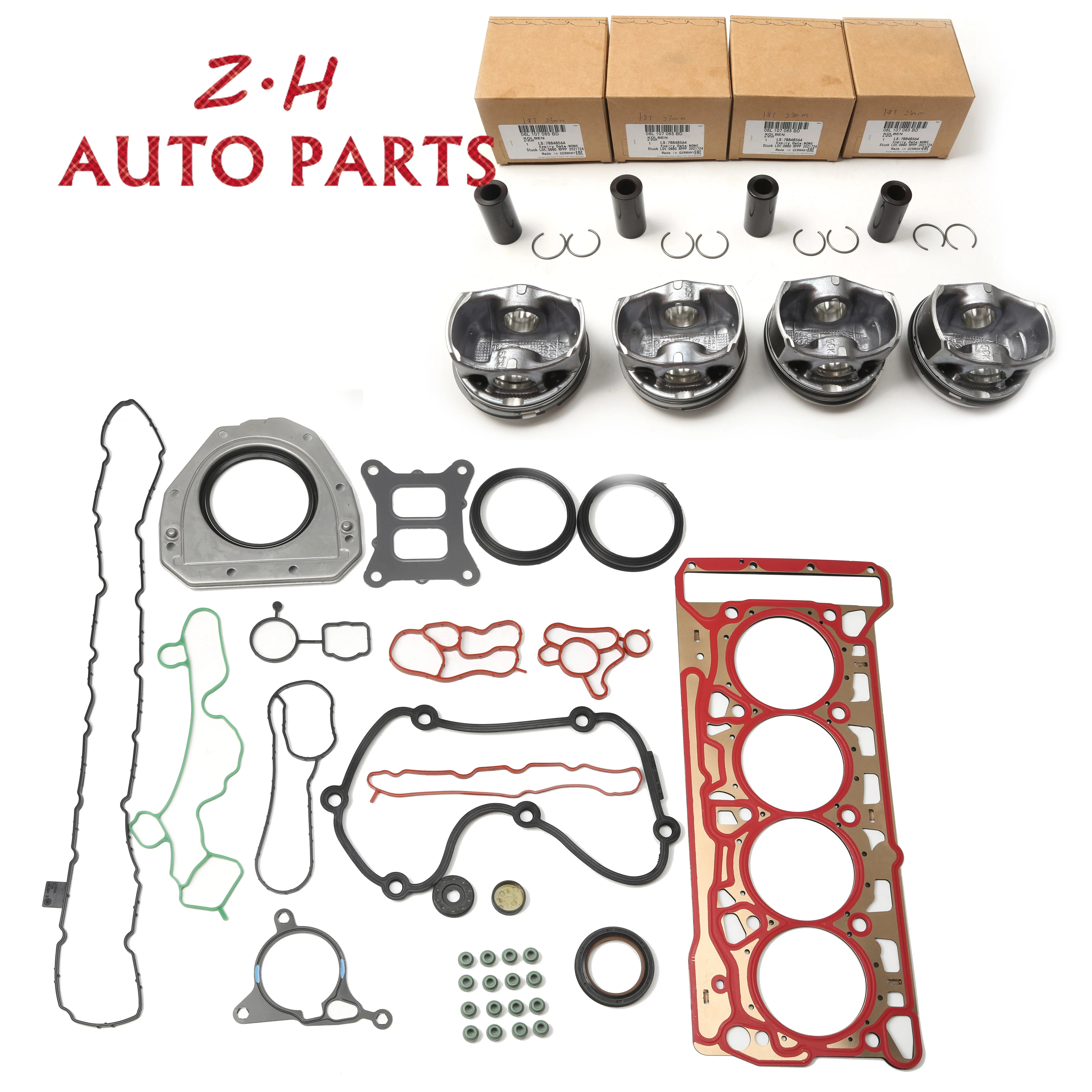 

1.8T 06H 107 065 CP Engine Overhaul Kit 23MM Modified Pistons Rings Gasket Seals For Audi A3 A4 A5 TT VW CC Jetta Passat Skoda