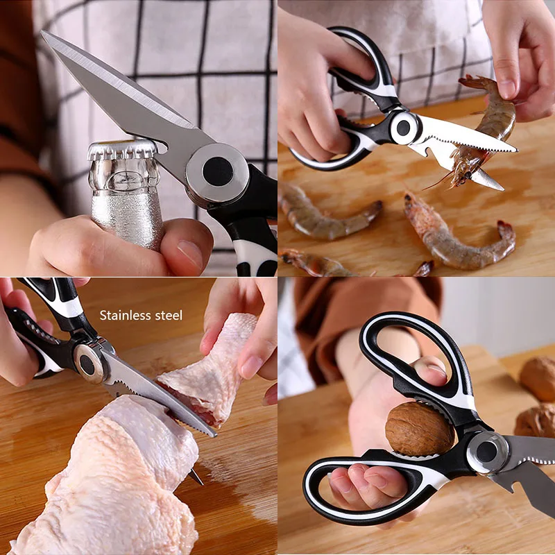 

Chicken Bone Scissors Stainless Steel Kitchen Scissors Chicken Poultry Fish Kitchen Tool Shears For Meat Barbecue Nutcracker