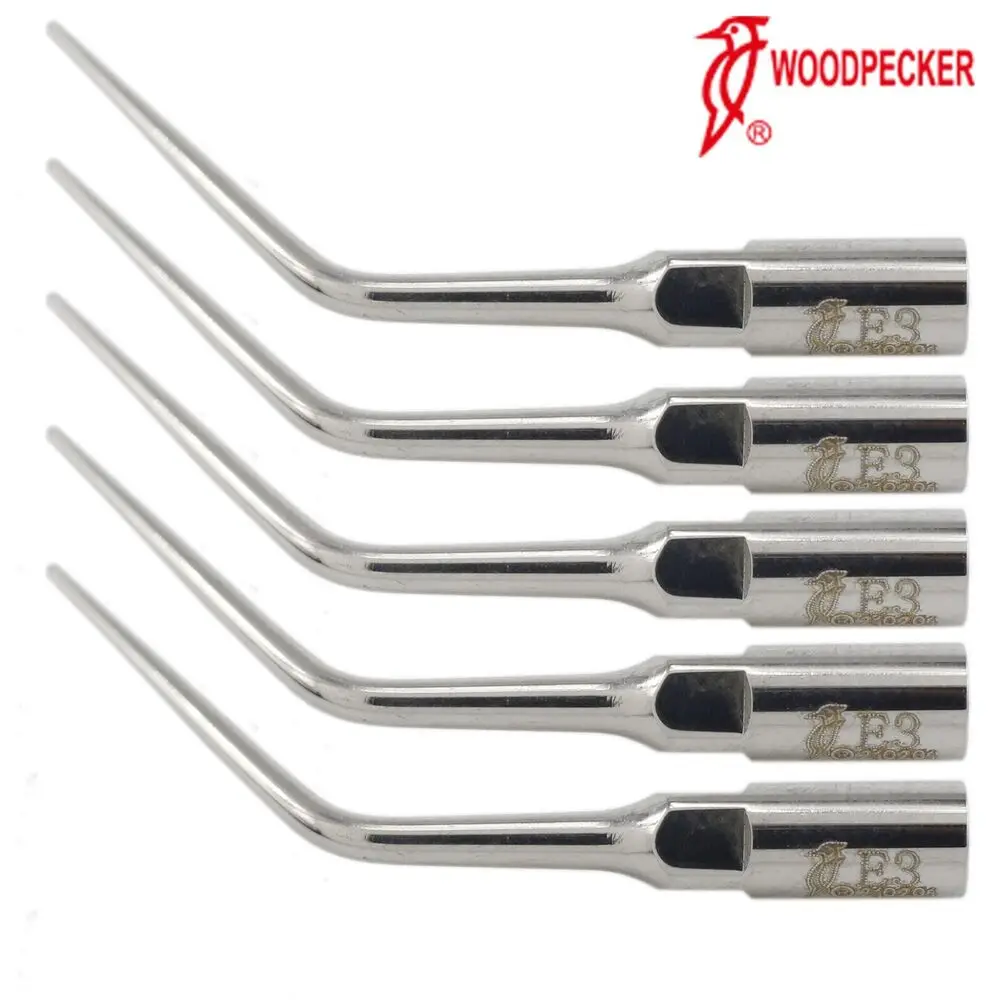 5PCS Woodpecker Dental Ultrasonic Scaler Tips Endo E3 Root Canal Endodonic EMS