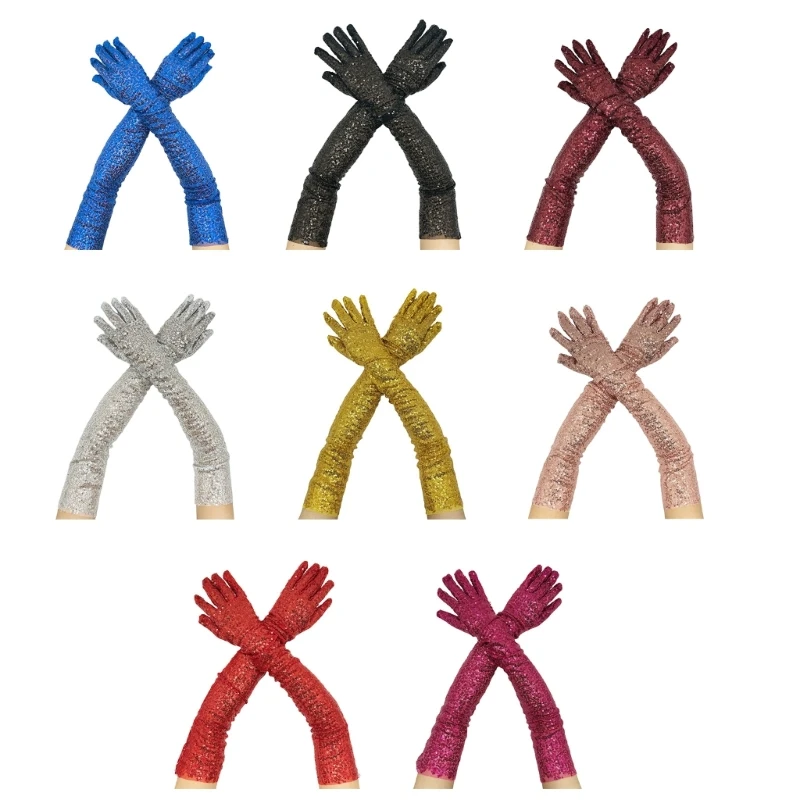 SZL вечернее платье с блестками перчатки для женщин Хэллоуин костюм косплея