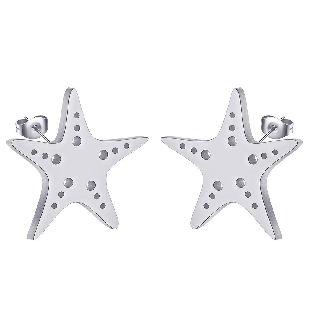 Женские серьги-гвоздики из нержавеющей стали в стиле бохо