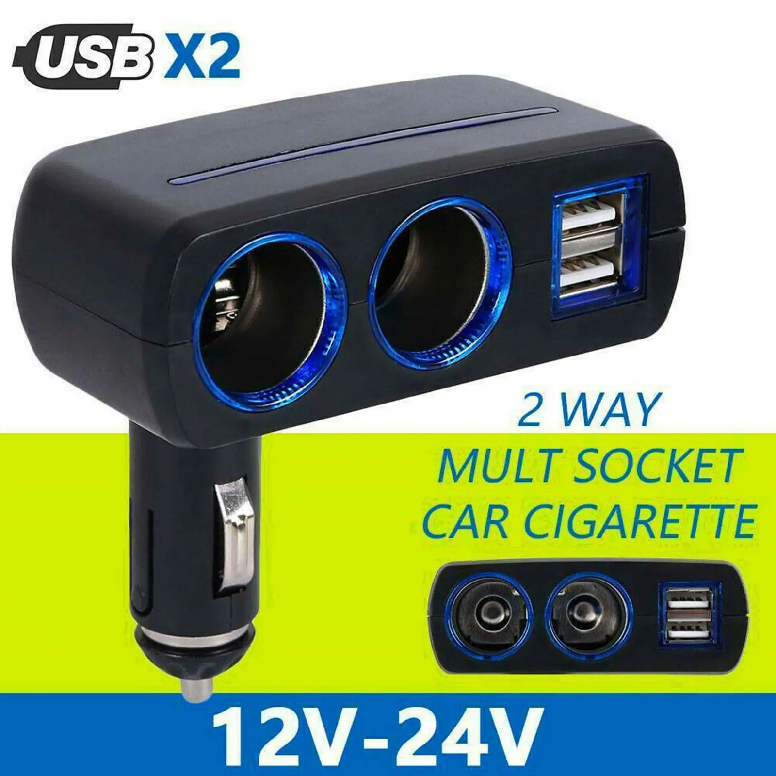 Универсальное зарядное устройство с двумя USB-портами 12 В - купить по выгодной цене